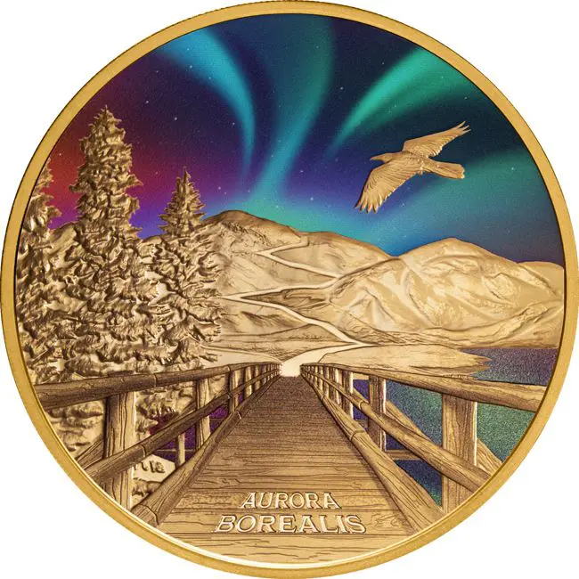 Severní polární záře 2023 (Aurora Borealis), 1 oz zlata