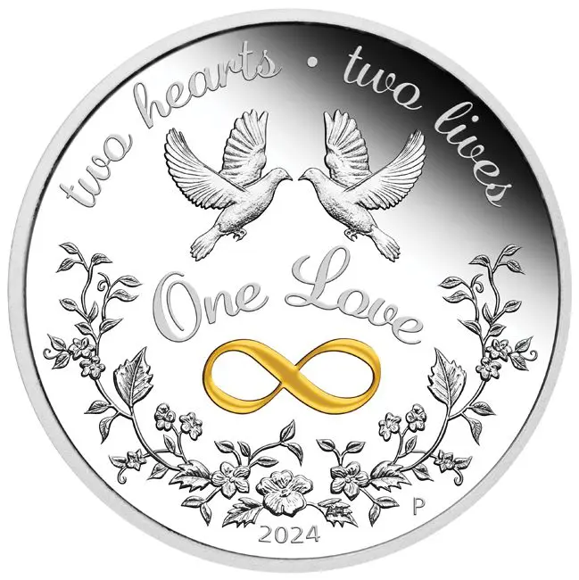 Jedna láska 2024, stříbrná svatební mince