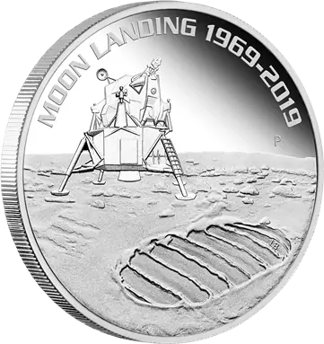 Stříbrná mince Přistání na Měsíci - Perth Mint,1 oz