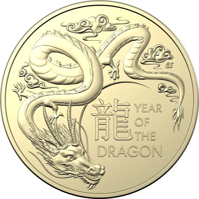 Lunární drak 2024, Australská královská mincovna, 18 g zlata v blistru