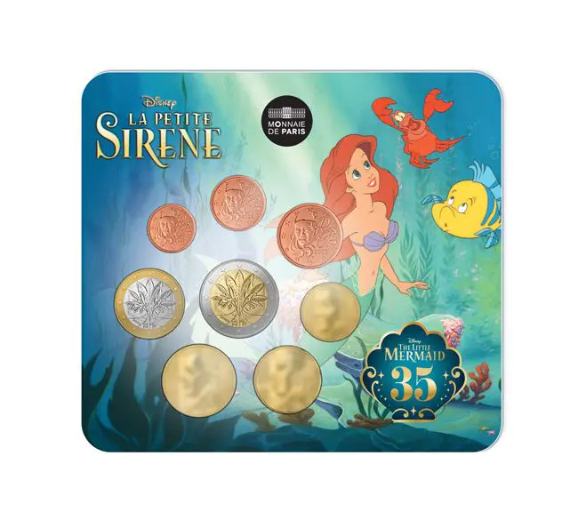 Arielle - Malá mořská víla, sada mincí v blistru