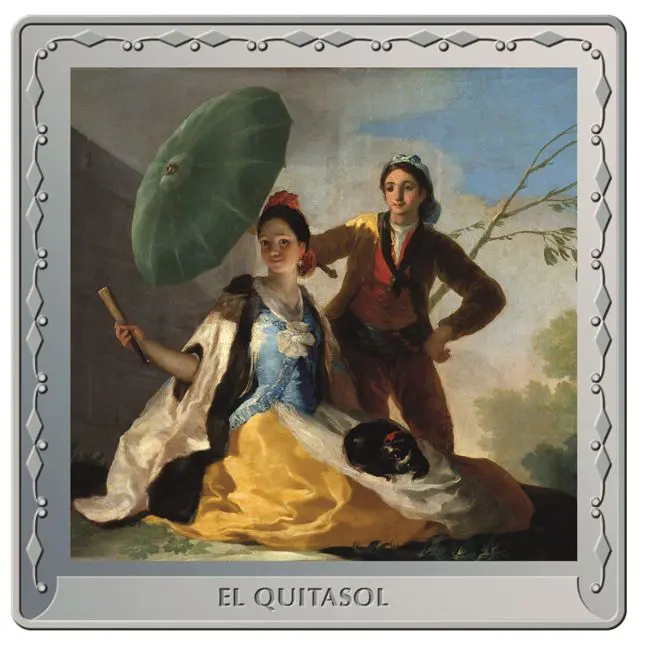275 let Francisco de Goya: Slunečník, 1 unce stříbra