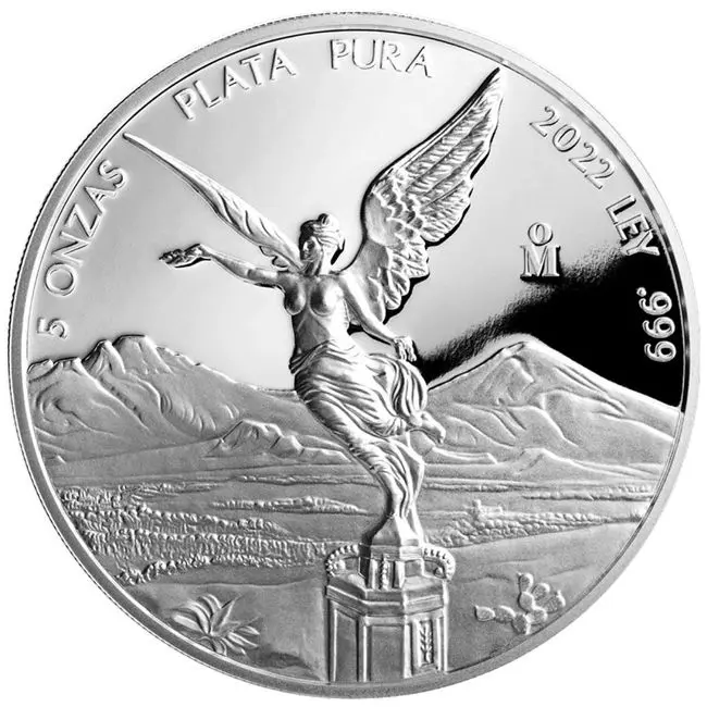 Stříbrná mince Bohyně vítězství 5 Oz 2022