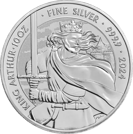 Stříbrná mince 10 oz Mýty a legendy krále Artuše 2024