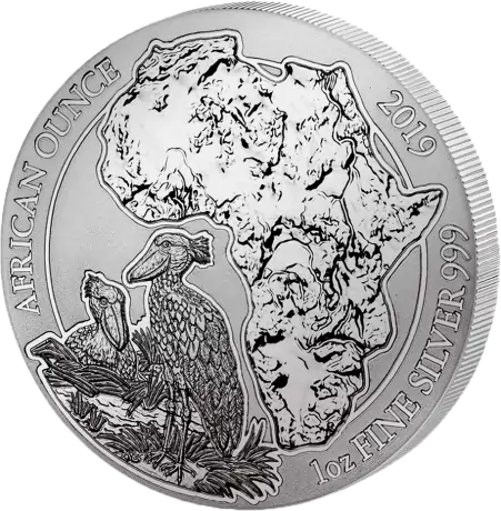 Stříbrná mince 1 oz Rwanda Shoebill 2019