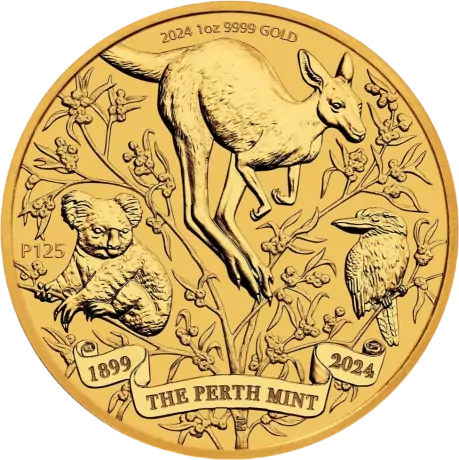 Zlatá mince ke 125. výročí mincovny Perth Mint, 1 oz