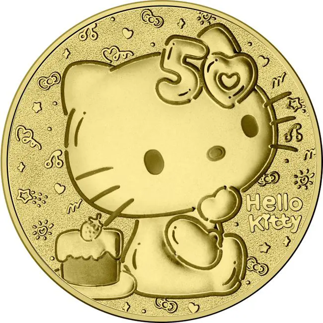 Zlatá mince Hello Kitty 2024; 1/4 oz