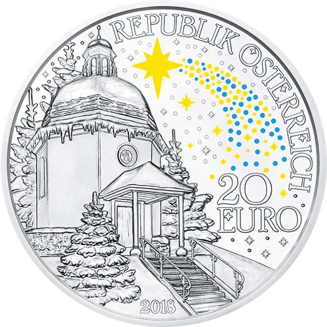Tichá noc - 200. výročí vánoční koledy, stříbrná mince