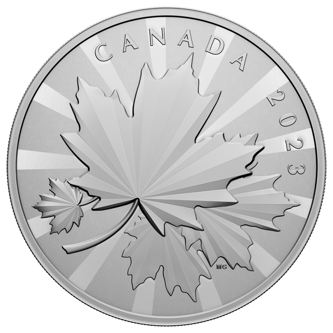 Maple Leaf -  fasetovaný, 1kg stříbra