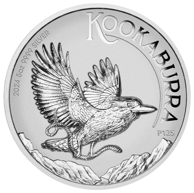 Kookaburra, 5 oz stříbra v etuji