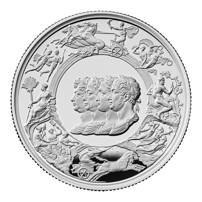 Waterloo medaile vítězství 2024, 2 oz stříbra v etuji