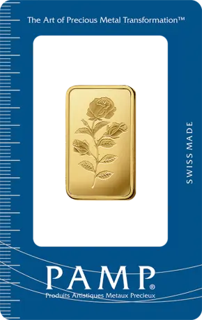 Zlatý slitek PAMP Růže, 20 g
