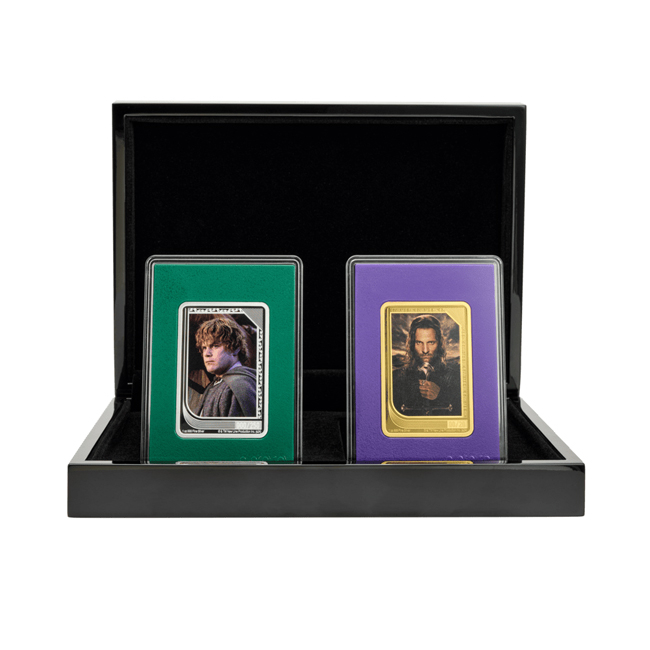 Pán prstenů sběratelské mince - tajemná sada, 2 oz stříbra 