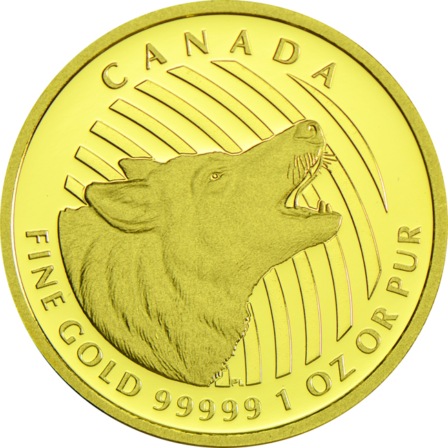 Vyjící vlk 2014, Kanada, 1 oz zlata