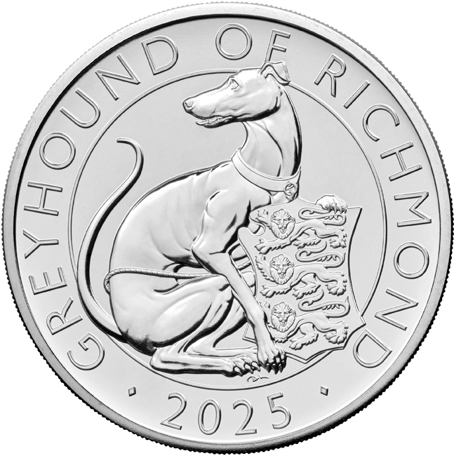Tudorovská zvířata - Greyhound of Richmond 2025, CuNi v blistru