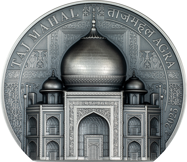 Taj Mahal 2025, stříbrná mince 5 oz