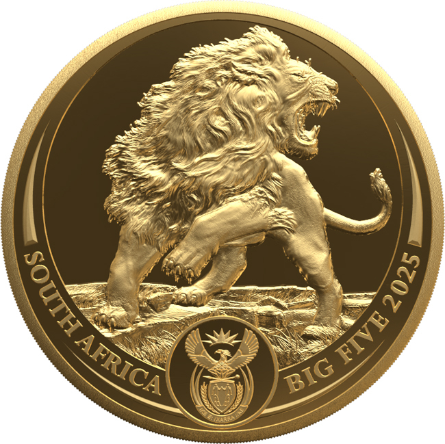 Big Five III - Lev 2025, 1 oz zlata v etuji