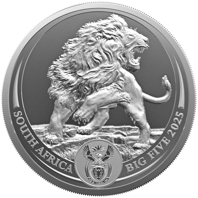 Big Five III - Lev 2025, 1 oz stříbra v blistru