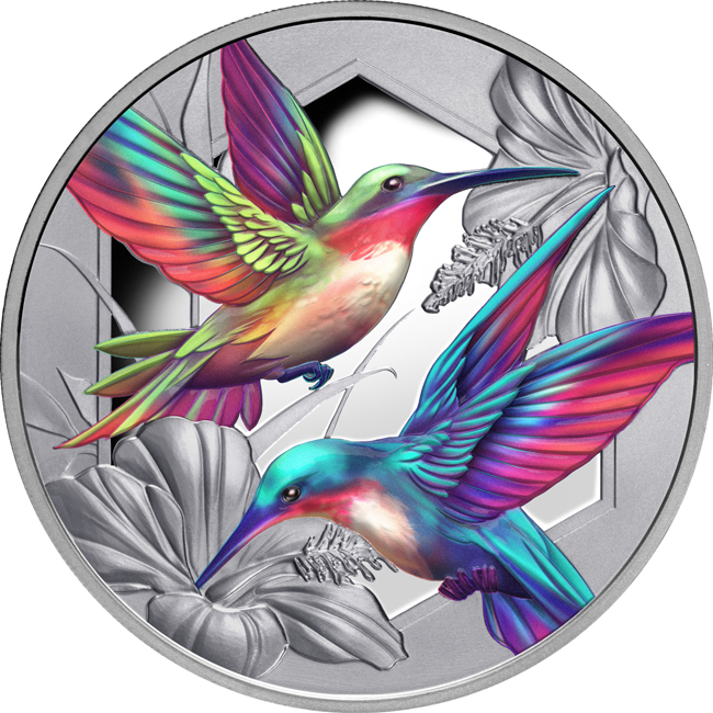 Kolibřík 2025, 1 oz stříbra v etuji