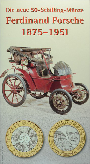 50 Schilling CuNi Ferdinand Porsche PN