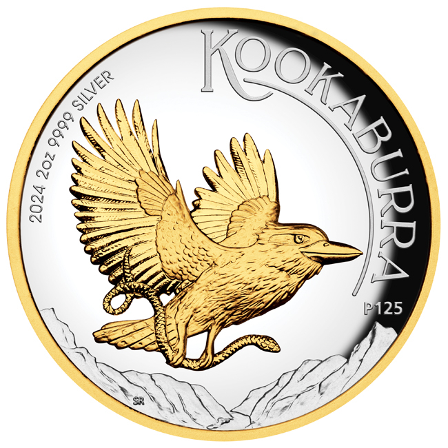 Kookaburra 2024, 2 oz stříbra v etuji