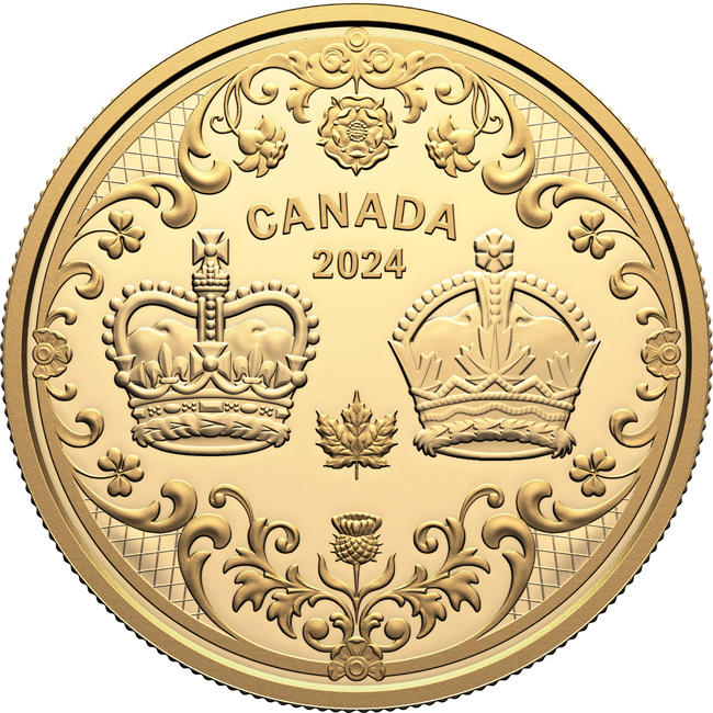 Britské korunovační koruny, 1 oz zlata v etuji, ražba 425 ks