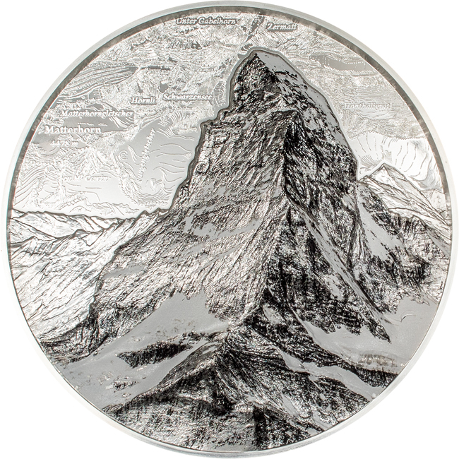 Švýcarsko - Matterhorn 2025, 2 kg stříbra