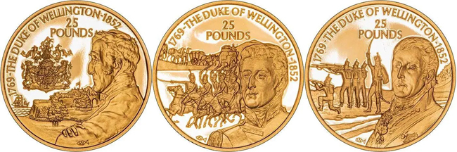 Sada zlatých mincí Vévoda z Wellingtonu 2002, v etuji