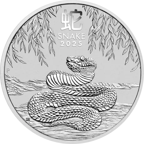 Stříbrná mince Lunární série III - Rok Hada 2025, 5 oz