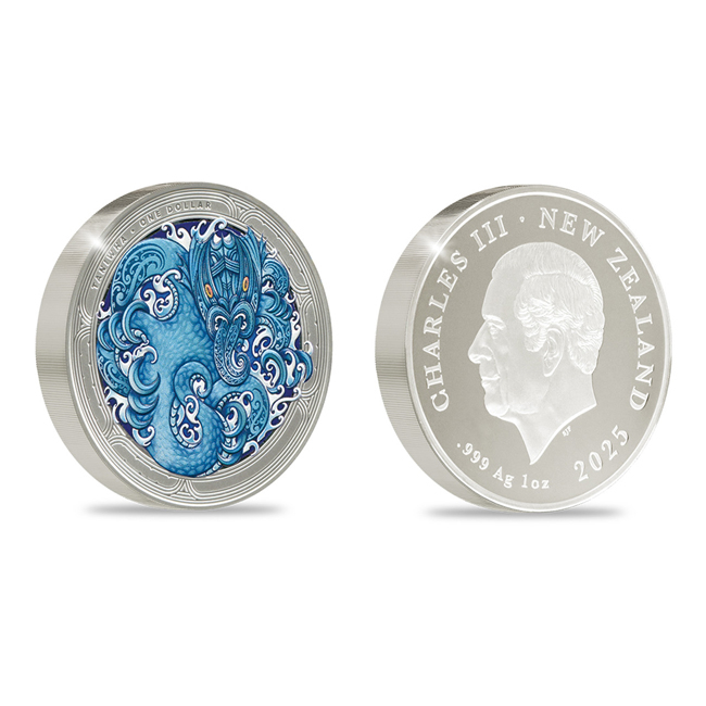 Taniwha 2025 (Maorské mytologické stvoření), 1 oz stříbra v etuji