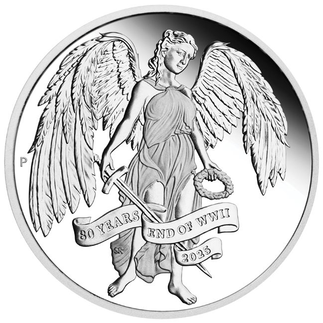 80. výročí konce 2. světové války, 1 oz stříbra