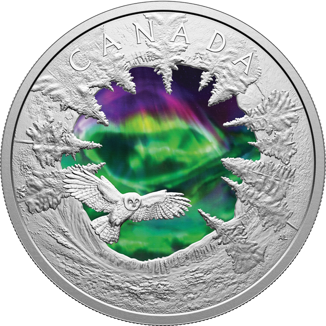 Kouzlo polární záře 2025, 2 oz stříbra