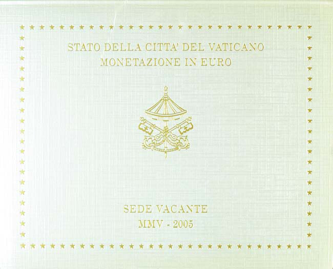 3,88 Euro  CuNi-Kursset Vatikan: 2005 Sede Vacante UN