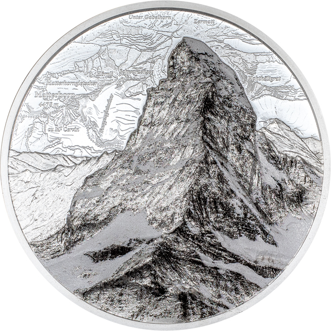 Matterhorn - Švýcarsko, stříbrná mince, rok 2025