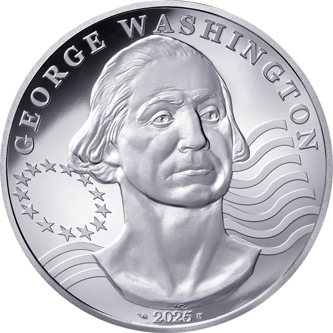 George Washington 2025, 5 oz stříbra v etuji