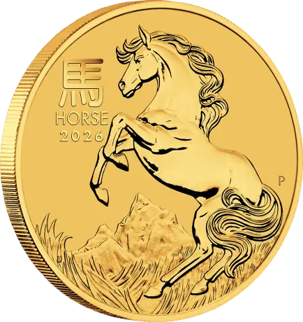 Zlatá mince Rok koně 2026 1/20 Oz