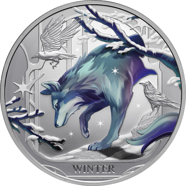 Vlk 2025, stříbrná mince v etuji, 1 oz