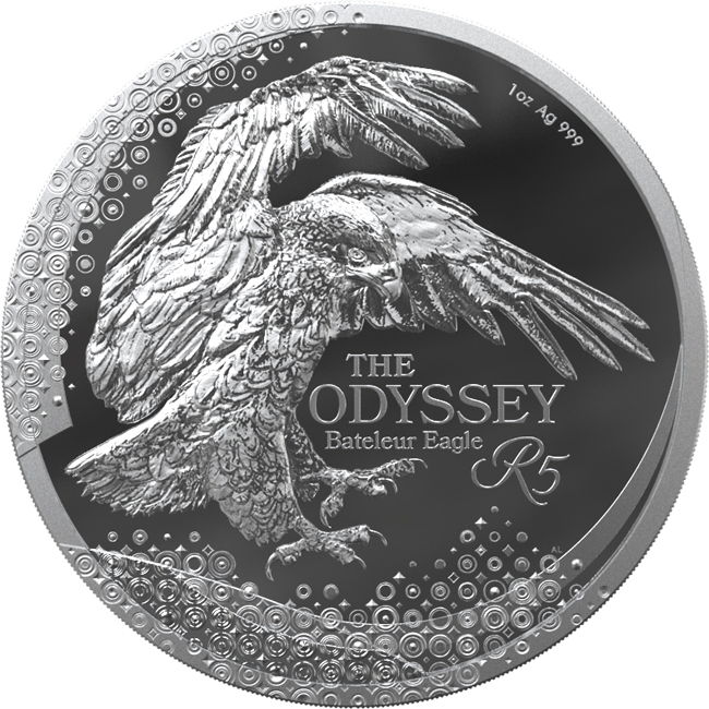 Orlík kejklíř (Bateleur) 2025, stříbrná mince v etuji, 1 oz