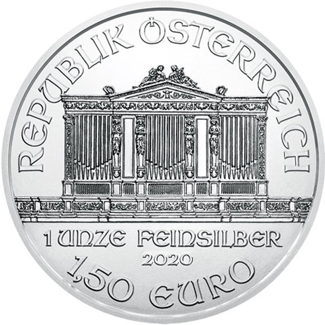 Stříbrná mince Vídeňští filharmonici - Velikonoční edice 2020, 1 oz