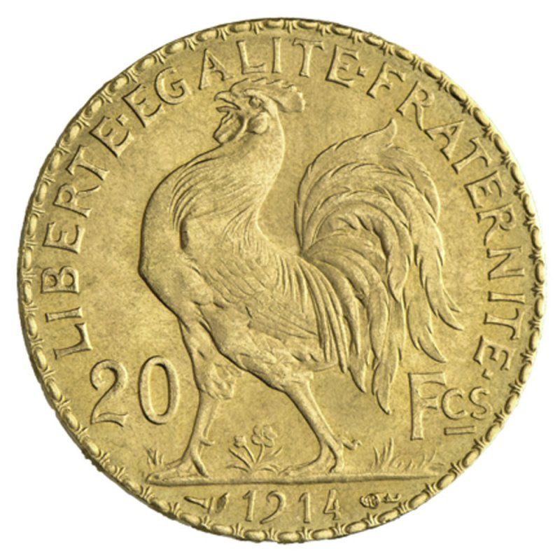 Zlatá mince 20 Franků