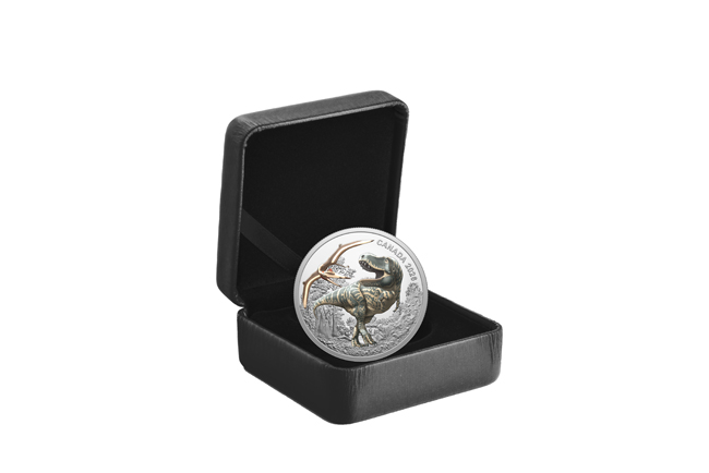 T-Rex 2026, stříbrná mince v etuji, 1 oz 
