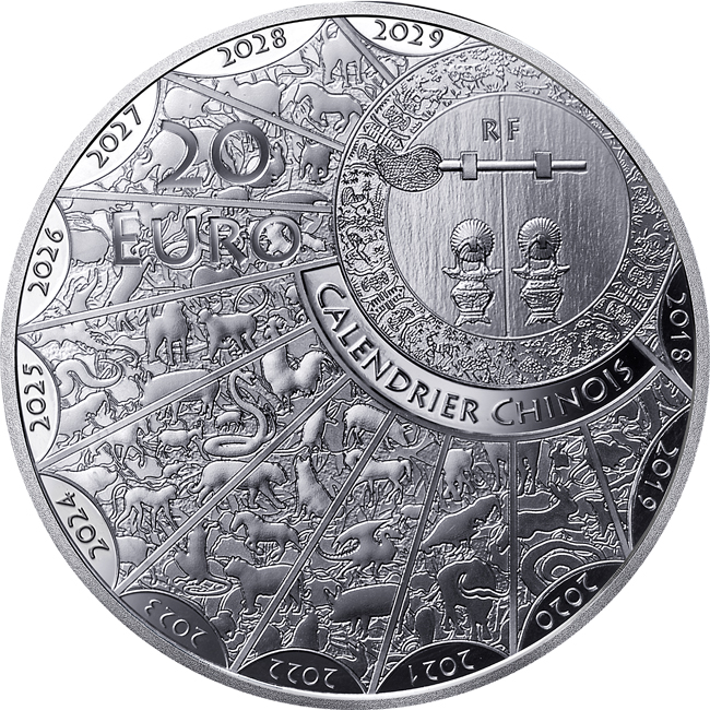 Lunární koza 2027 - Francie, stříbrní mince v etuji, 1 oz