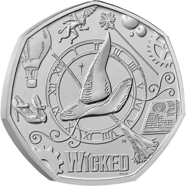Wicked (Čardodějka) - 20. výročí muzikálu, CuNi mince v blistru (BU), 8 g