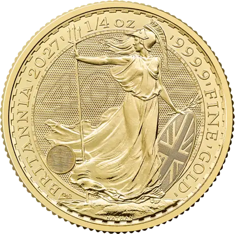 Zlatá mince Britannia Charles III 2027, 1/4 oz