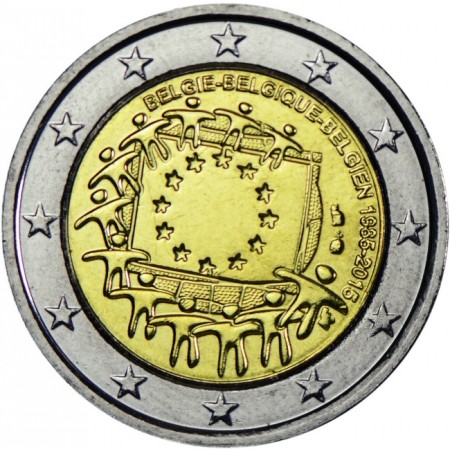 2 Euro CuNi 30 let evropské vlajky UN