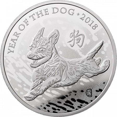 10 libra Stříbrná mince Lunární rok psa