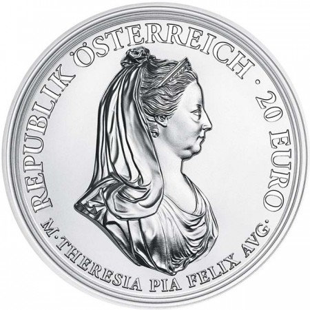20 Euro Stříbrná mince Mírnost a důvěra v Boha