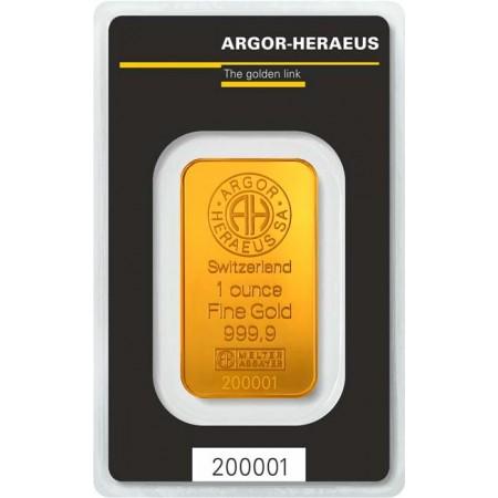 Gold bar Argor Heraeus 1 Ounce