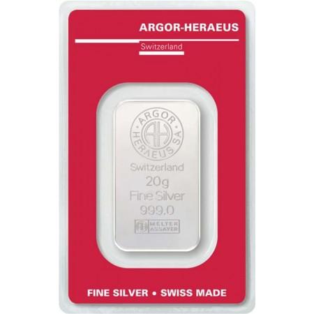Silver bar Argor Heraeus 20 g