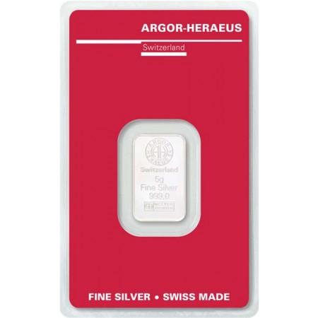 Stříbrný slitek Argor Heraeus 5 g